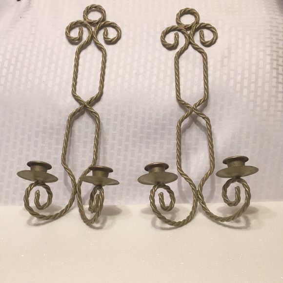 Candle holders wall sconce metal wall decor - Picture 2 of 5